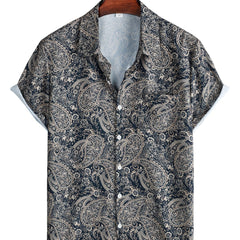 Men's Plant Pattern Short Sleeve T-shirt For Summer