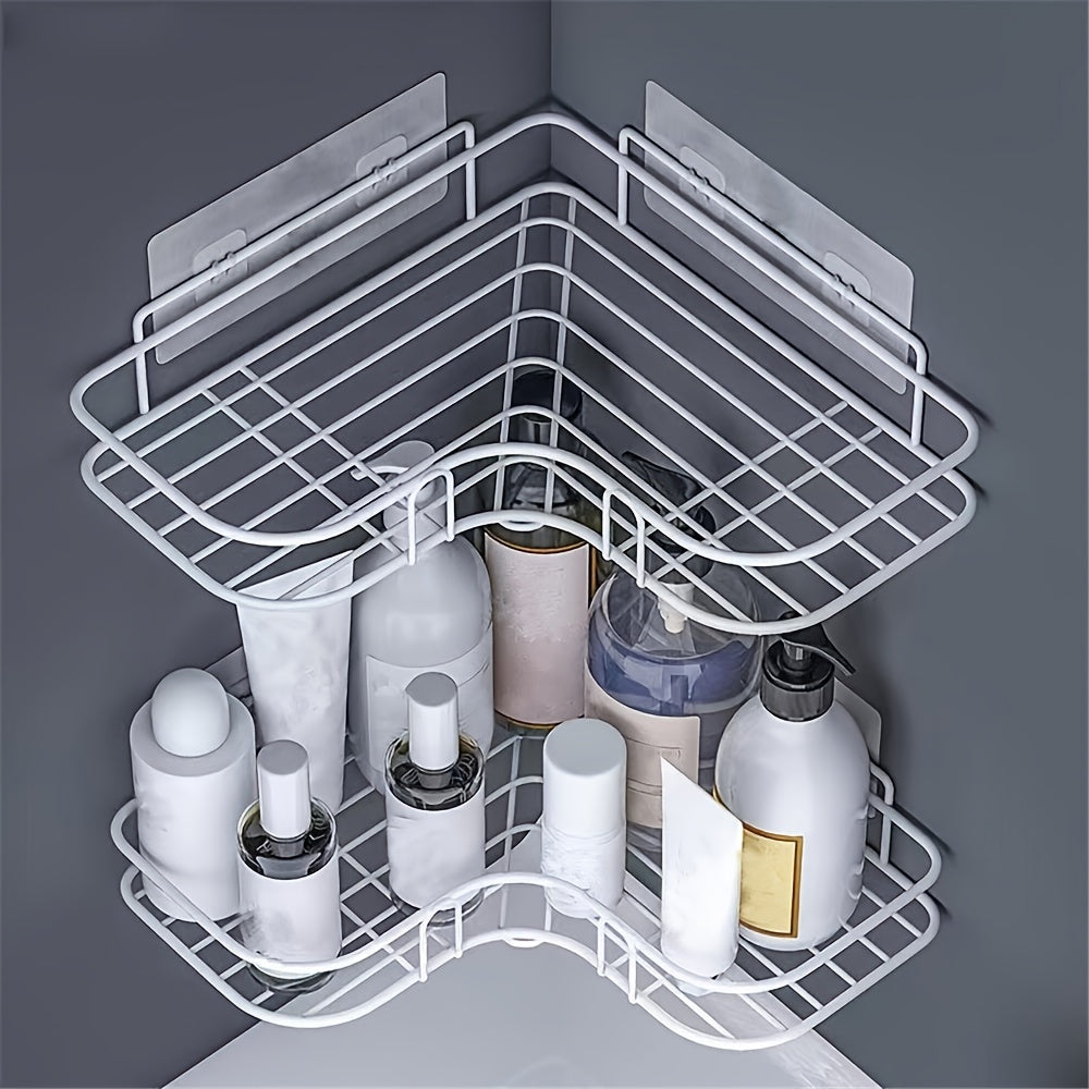 2pcs Metal Shelf Triangle Storage Organizer Rack