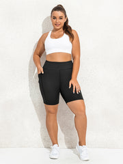 Sports Shorts Solid Pipping High Rise High Stretch Skinny Shorts