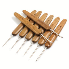 Bamboo Handle Crochet Hook Tool Kit for DIY Knitting Needles