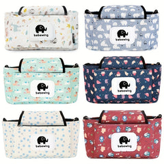 Stroller Organizer Mummy Bag Insulated Cup Holder Storage Bag