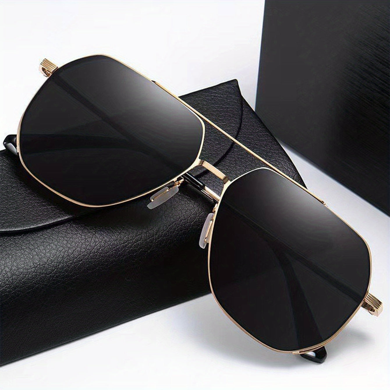 Photochromic Double Bridge Aviator Sunglasses for Men Women UV400