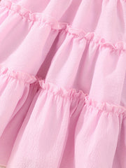 Off Shoulder Ruffle Trim Princess Dress for Girls