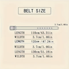 Men's Laser Engraved Automatic Buckle Belt - Durable Stainless Steel
