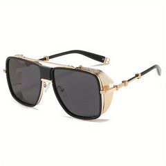 Steampunk Metal Frame Aviator Sunglasses UV400