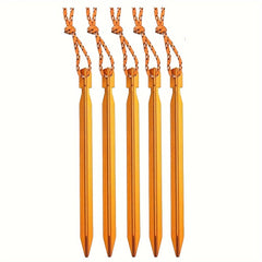5pcs Tent Pegs Aluminium Alloy Triangular Ground Stakes Heavy Duty Ground Nails