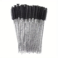 50pcs Crystal Eyelash Brush Mascara Wand for Extensions and Grooming