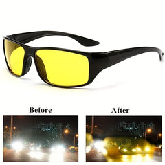Night Vision Cycling Glasses Yellow Lens TV Sunglasses Goggles