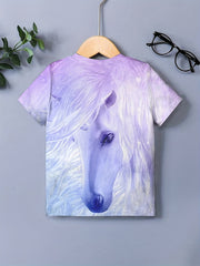 Gradient Horse Graphic T shirt For Boys