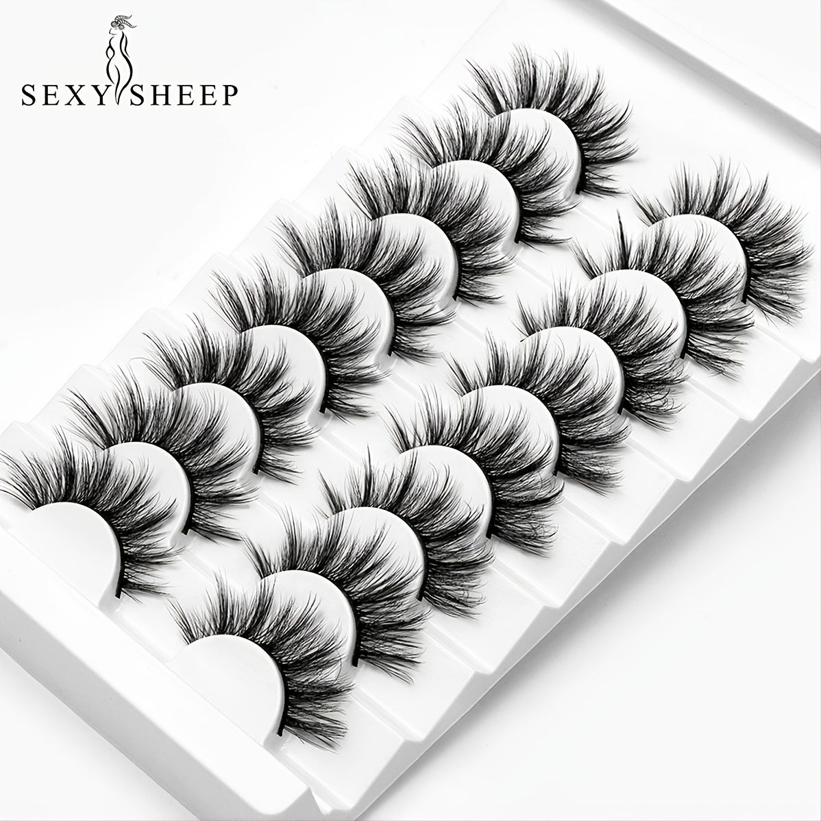 8 Pairs 3D Mink False Eyelashes Fluffy Wispy Lashes Faux Mink Natural Look