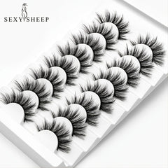 8 Pairs 3D Mink False Eyelashes Fluffy Wispy Lashes Faux Mink Natural Look