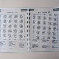 Horror Movies Word Puzzles Educational Activity Notebook