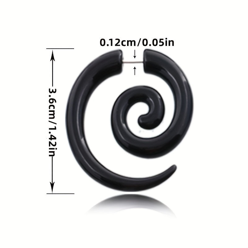 Girl's Asymmetric Spiral Stud Earrings Jewelry - Charms, Friendship