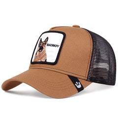 Animal Embroidery Mesh Baseball Hat