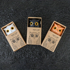 3pcs Owl Wall Hook Blinking Eyes Adhesive Key Hanger