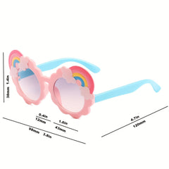 Cartoon Rainbow Sunglasses for Kids - Sun Protection Holiday Party Accessories