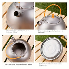 Portable Pure Titanium Boiling Kettle Lightweight Teapot