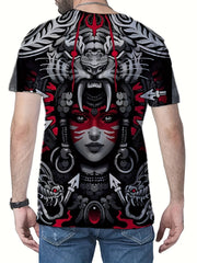 Cool Men's Casual T shirt Street Style Round Neck Tee Shirt