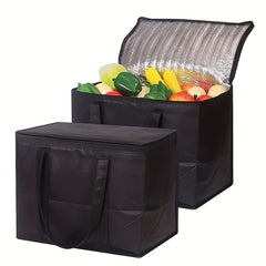 Convenient Large Capacity Non-woven Thermal Insulation Bag with Long Hand Strap