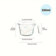 Glass Measuring Cup With Scale High Temperature Resistant Milk Cup