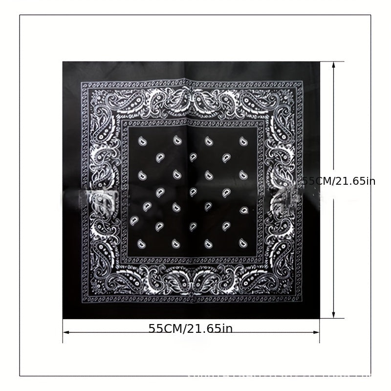 54 Paisley Print Bandana Candy Hip Hop Square Scarf Neckerchief Unisex Headband
