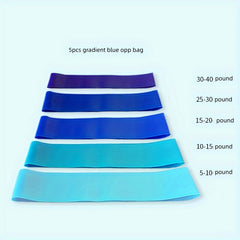 5pcs TPE Yoga Resistance Bands Fitness Stretching Bands