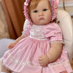 24in Reborn Toddler Princess Doll High Hand Painted Rooted Long Curly Hair