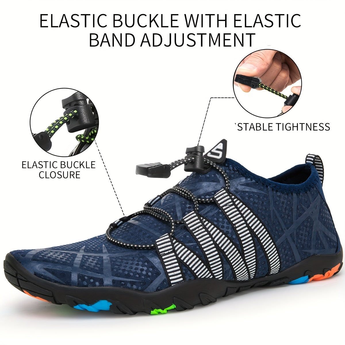 Men's Quick Drying Water Shoes Lightweight Slip On Beach Aqua Socks