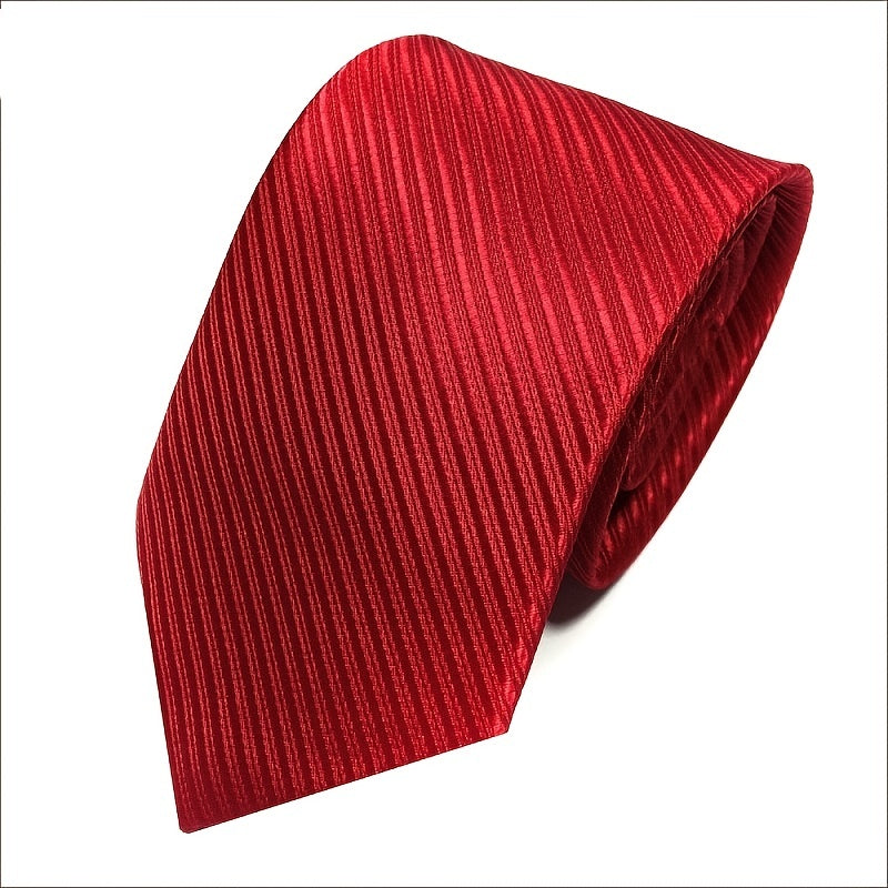 Men's Striped Red Gray Business NeckTie