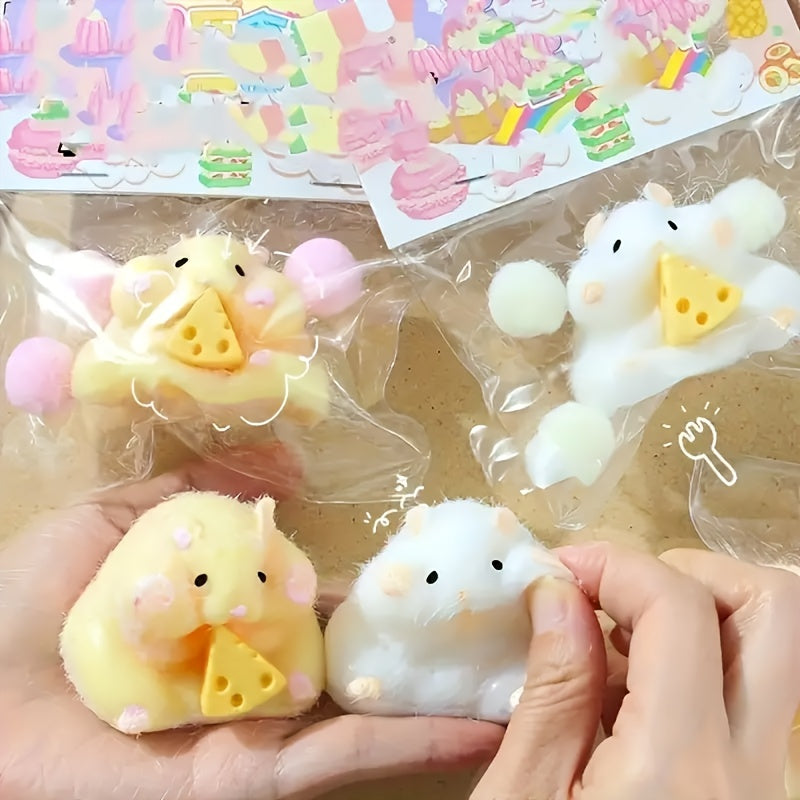 1pc Hamster Squeezing Toy TPR Material Soft Sensory Game