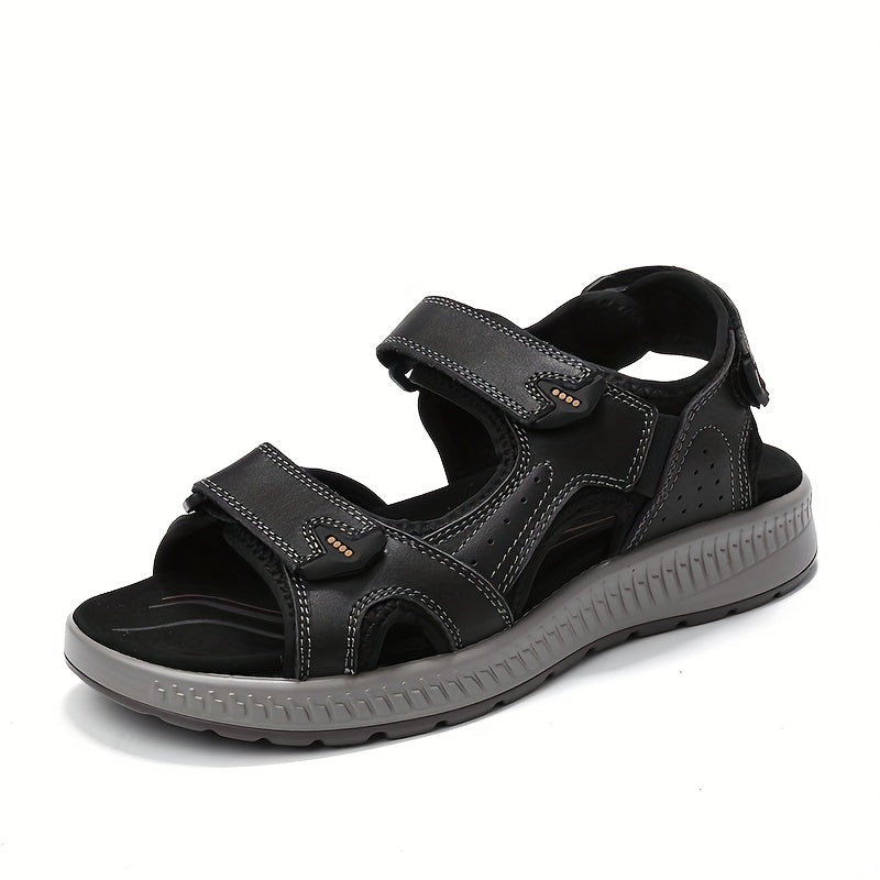 Men's Open Toe Sandals Hook And Loop Non Slip Beach Shoes