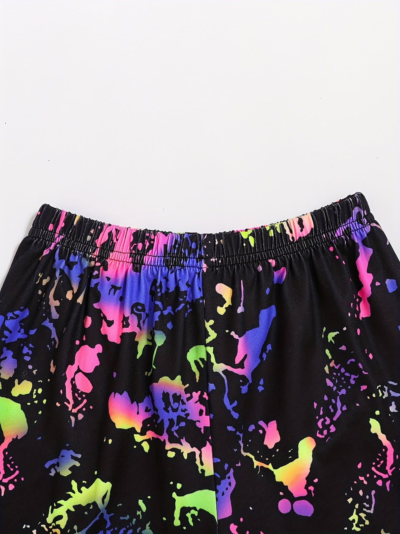 Boys Luminous Graffiti Short Sleeve T shirt&Shorts Set