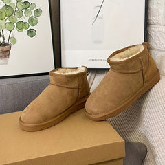 Women's Snow Boots Plush Lined Slip On Short Boots