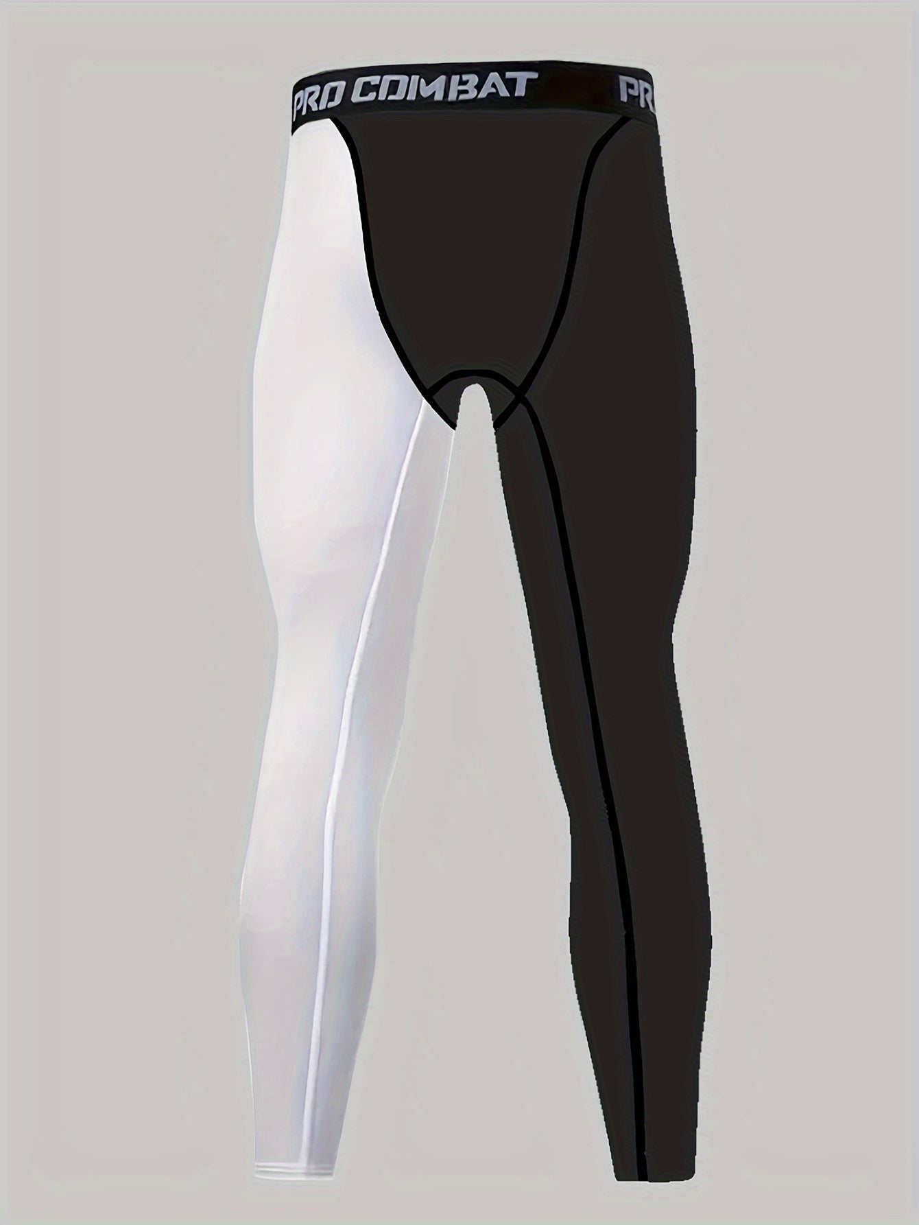 Men's Block Leggings Active Sports Compression Pants