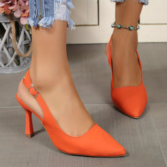 Women's Slingback High Heels Pointed Toe Stilettos