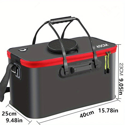 Foldable Fishing Bucket For Bait And Tackle Storage