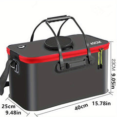 Foldable Fishing Bucket For Bait And Tackle Storage