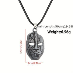 Boy's Ancient Tin Imitating Face Necklace