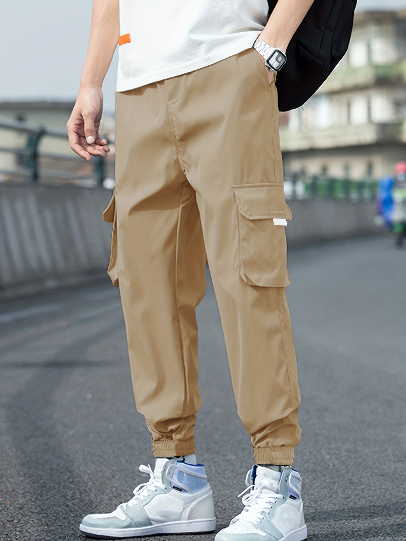 Tech Wear Pocket Joggers Men s Casual Stretch Cargo Pants