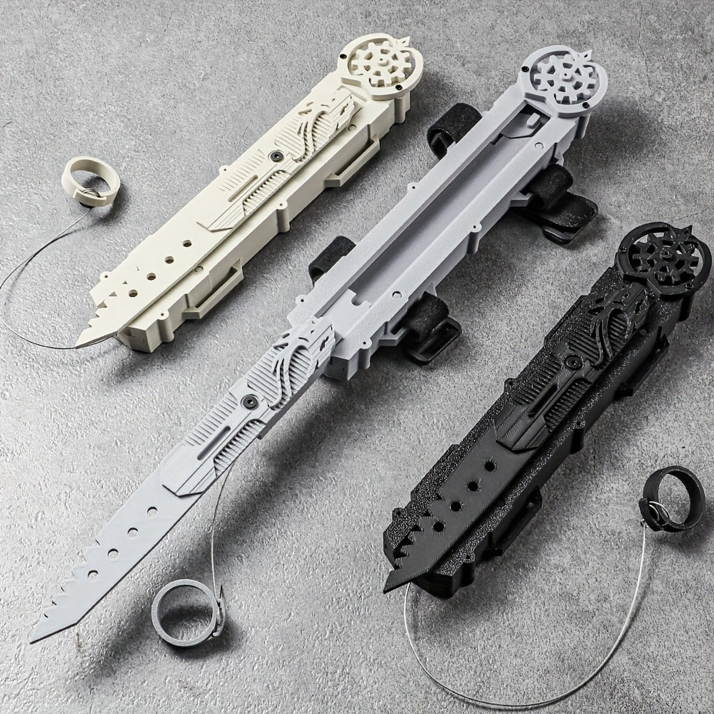 3D Printed Rotating Control Sleeve Sword w/ Interchangeable Blades