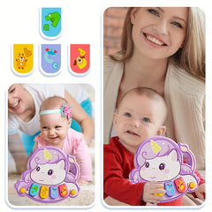 Baby Unicorn Music Box Toy with Piano Keyboard Educational Musical Toy