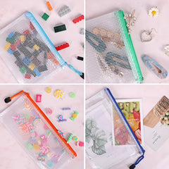 30 Mesh Zipper Pockets for Cross Stitch and Organized Storage