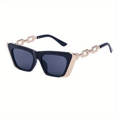 Personality Chain Sunscreen Sunglasses Cat Eye Sunglasses