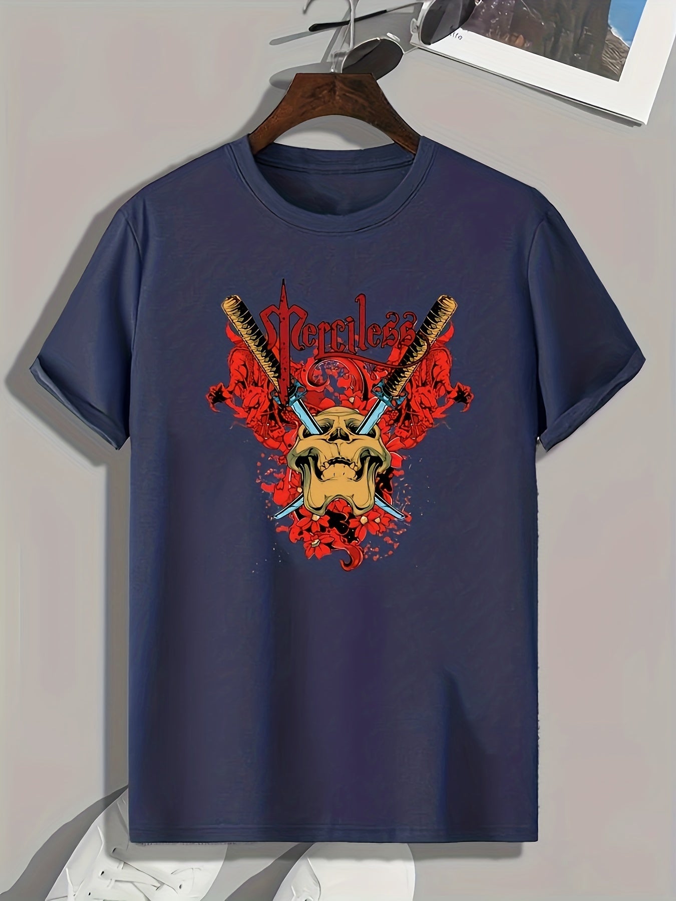 Men's Graphic T shirt Skull Print Casual Comfy Tee For Summer