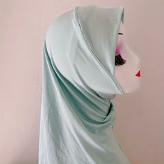 Solid Hijab Elastic Turban Casual Head Wrap Soft Head Scarf