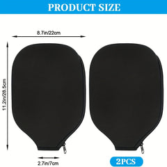 2pcs Pickleball Paddle Cover Neoprene Protective Bag