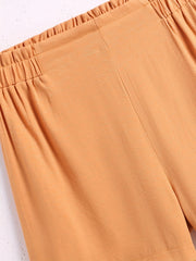Elastic Waist Pleated Shorts Summer Casual Women's Clothing