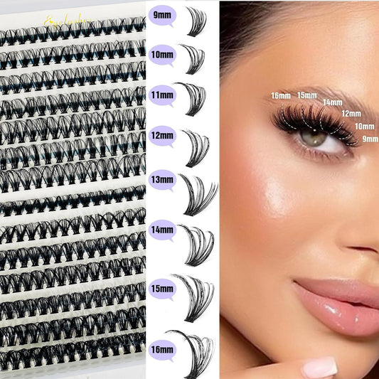 280pcs 30D 40D Segmented False Eyelashes Large Capacity Natural C Curling Style