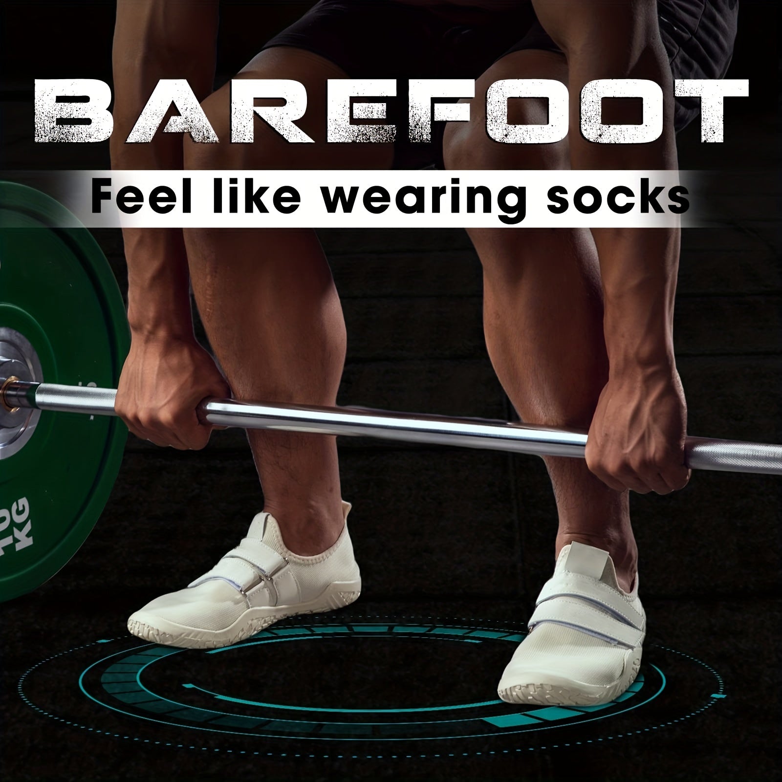 Men's Training Shoes with Double Hook & Loop Fasteners