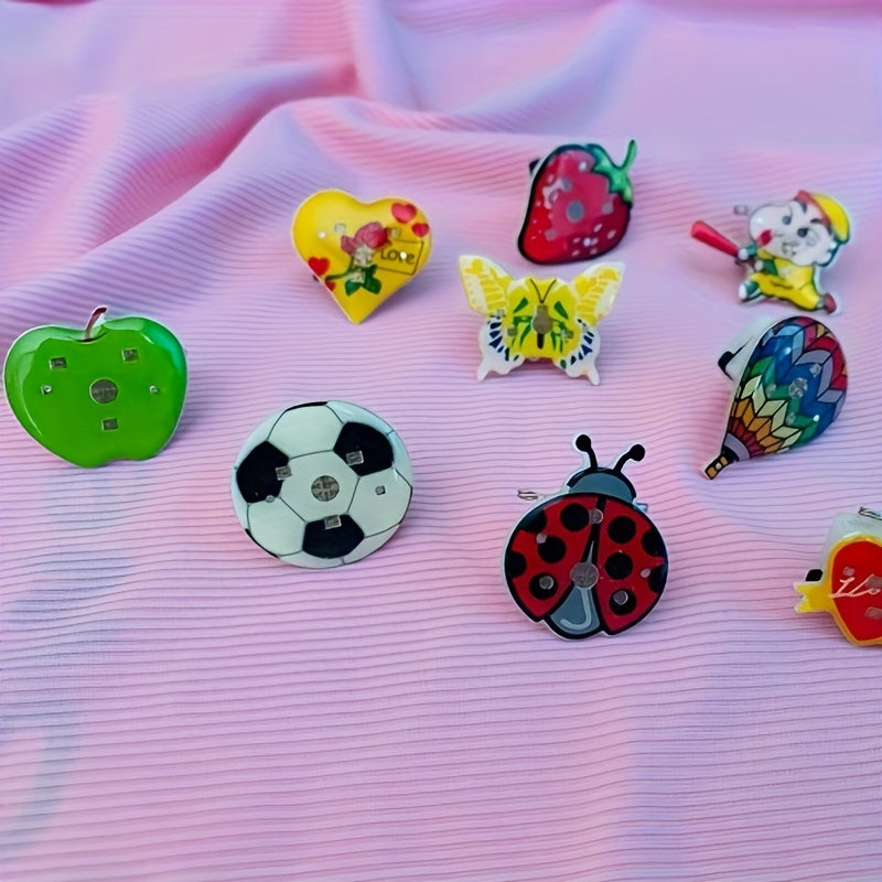 5pcs Glow in the dark Brooch Holiday Party Gift
